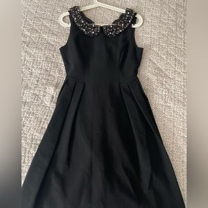 Eva Franco black dress with beaded collar